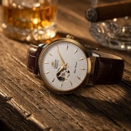 Original ORIENT Open Heart Automatic Watch Men Jam Tangan Automatik Lelaki Kulit Mewah Business Dres