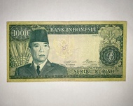 Uang Kertas Kuno Indonesia 1000 rupiah 1960 Soekarno Kondisi VF ASLI