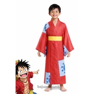 BAJUANAKUNIK LUFFY COSTUME/ LUFFY KIMONO/ CHILDREN'S PAWAI COSTUME/ BOYS' ROBE/