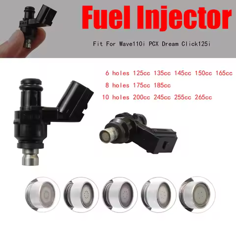 Motorcycle Throttle Body Fuel Injector Nozzle 8/10/12 Holes125-275CC For WAVE110i WAVE125i MSX125 PC