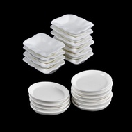 hanpromanwj 10pcs Dollhouse Miniature Resin Trays Plates Doll Mini Food Dishes Tableware Nice