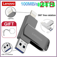 HSRTU Lenovo 2TB 1TB Usb 3.0แฟลชไดร์ฟสำหรับ iPhone พร้อม2 In 1 USB-A กับ Lightning Interface Usb3.0