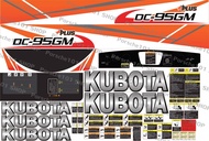 สติ๊กเกอร์รถเกี่ยวข้าว Kubota DC-95GM (ชุดใหญ่)