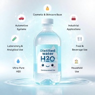 Distilled Water H₂O – Solvent Battery Lab Cosmetic Industrial Use | 100 ML / 500 ML / 1 L / 5 L