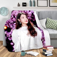 Iu kpop Star beauty Soft Plush Sofa Bed Throwing Cartoon Picnic Blanket Modern Flannel Blanket Cover Gedruckt Bettdecke Geschenk