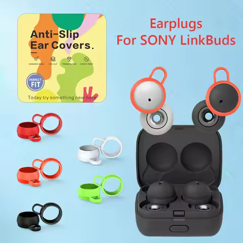 5 Pairs Replacement Ear Bud Tips Silicone Eartips Anti-Slip Ear Hooks Earpads Drop-proof for Sony Li