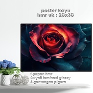 HMR wooden poster "DIGITAL ART BUNGAH" HMR wooden poster size 20x30 walldecor