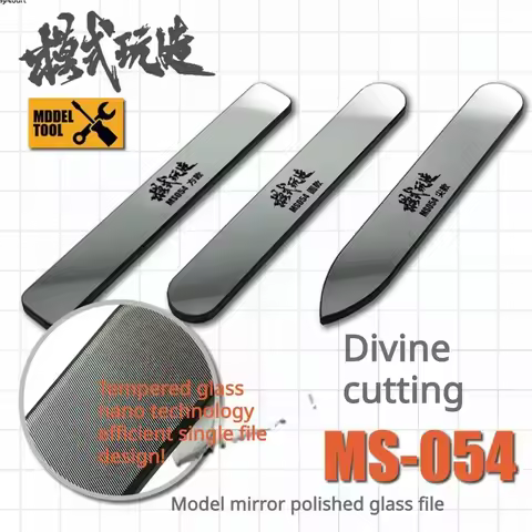 MS054 Model Mirror Polished Glass File Assembly Model Building Tools for Gundam Military Grinded Too
