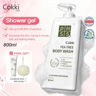 Cokki Shower Gel Tea Tree Body Wash 800ml Natural Brightening Skin Gentle & Deep clean