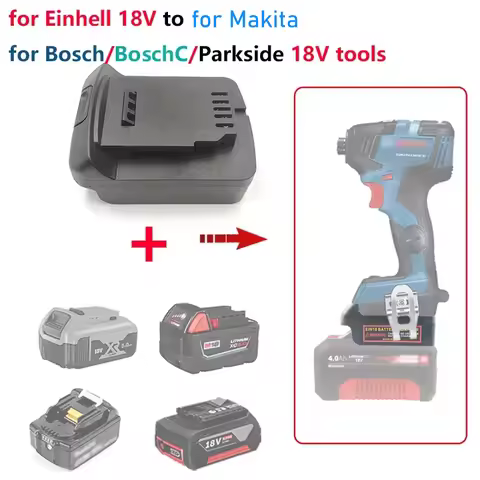 Battery Adapter for Einhell 18V Battery to for DeWalt/Makita/Milwaukee/Bosch/Parkside 18V/20V Batter