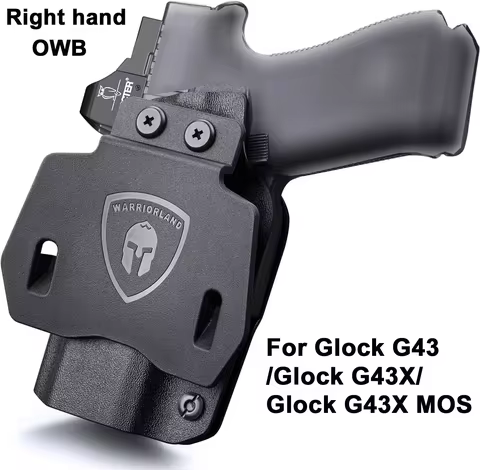 Only For:Glock 43 /Glock 43X & Glock 43X MOS Pistol,OWB Kydex Holster,Insert Click Sound,Mounting si