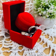 Titanium FIANCE COUPLE RING LOVE FOREVER SILVER MODEL FREE BOX LOVE BEAUTIFUL