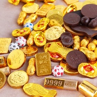 Huifuyuan Gold Coin Ingot Gold Bar Peanut Chocolate Bulk 500g Wedding Candy Baking Birthday Cake Dec
