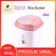 10kg Household Rice Storage Container Box Kitchen Storage Bekas Beras Bekas Simpan Beras