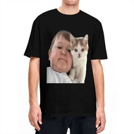  T-Shirt Hasbulla Cat 100 Cotton T Shirts Funny MEME Popular Tshirt for Men xs-3xl