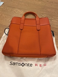 9成新Samsonite red 橙色手提袋（可放電腦）
