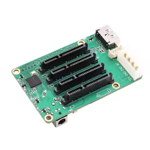 AU40!!SATA HAT For Raspberry Pi 5 And Rock Pi Sbcs, Up To 5X SATA Disks- Radxa Penta Mini NAS Server