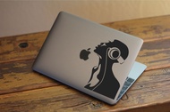 Sticker Aksesoris Laptop Apple Macbook Dj Girl 001