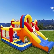 Ballsea Bouncy Castle with Blower - Indoor XXL Children's Paradise with Slide, Safety Net, EN71 Cert