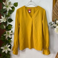 Mustard Yellow Blouse M