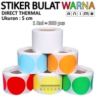5 CM THERMAL ROUND STICKER - Direct Thermal COLOR Round STICKER - COLOR DOT STICKER DIRECT THERMAL -