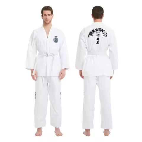 Professional ITF Taekwondo Uniform Taekwondo Student Doboks Suit Kimono Martial Arts TKD Clothes Lon