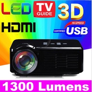 New 1300lumen Cheap HD TV home cinema Projector HDMI LCD LED Game PC Digital Mini Projectors 1080P P