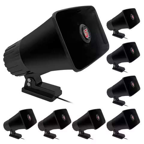5 Core PA Horn Speaker 8Pcs 8 Inch 65W Loud Audio Outdoor Speakers System 8Ohm Reflex Megaphone-HW 5