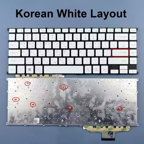 Korean White Keyboard For Samsung Notebook 9 NP900X5M NP900X5L 900X5M 900X5L Series BA5904102B