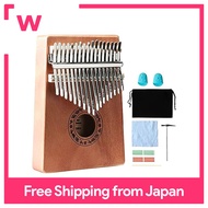 ชุดเริ่มต้น Kalimba 17คีย์ค้อนจูน Kalimba พร้อมแผ่นเพลงญี่ปุ่นเหมาะสำหรับเด็กวัยรุ่นผู้เริ่มต้นและมืออาชีพเครื่องกระทบและเครื่องกระทบ