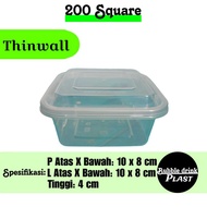 Thinwall BOX 120ml, 150ml, 200ml, 300ml, 500ml + lid / plastic container square dessert container