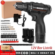 PROMO / TERMURAH MESIN BOR BATERAI TANGAN CORDLESS/12V BOR BATERAI /