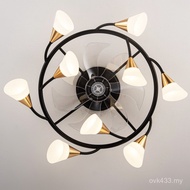 Ceiling Fan Household Ceiling Ceiling Fan Simple New Style Living Room Cross-Border Fan Lamp Ceiling