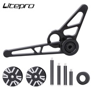 Litepro Folding Bike Rear Derailleur Chain Tensioner CNC Aluminum Alloy 130g Rear Shift Stabilizer Pressure Chain Tensioner 1-6 Speeds Original Guide Wheels Supporter For Brompton 3sixty Bicycle