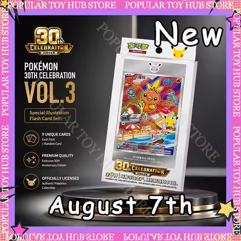 New Original Pokemon 30th Anniversary Vol.3 Chinese Pokemon 30th Vol.3 Card First Partner Vol.3 PTCG