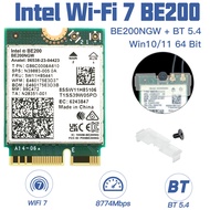 Intel BE200 WIFI 7การ์ด Wifi ไร้สาย WiFi 6E BE200NGW บลูทูธ802.11AX 5.4ตัวแปลงเครือข่าย Tri-Band M.2