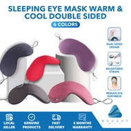 Sleeping Eye Mask Warm & Cool Double Sided With Adjustable Strap Blocks Light Reduce Eye Puffiness B