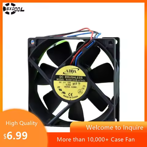 AD0812HB-A76GL 80mm Axial Fan for ADDA 8025 80X80X25mm DC 12v 0.25A CPU Case Fan 3Pin Cooler Heatsin