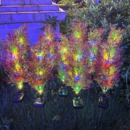 hot Solar energy pine and cypress tree lights LED Christmas tree plug-in lights outdoor courtyard garden lawn landscape decoration lights