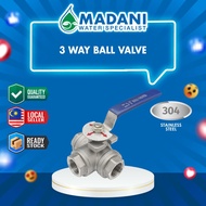 SUS304 3 Way Ball Valve Stailess steel (3 Way Ball Valve)