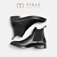 Tibas Premium Full Grain Leather Chelsea Boots, Elegant High Neck Chelsea Boots