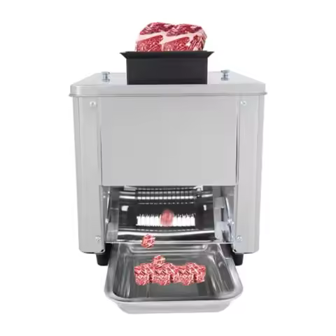 850W Electric Meat Cutter Machine 7mm Thickness 330lb/h Commercial Meat Slicer Stainless Steel Food 