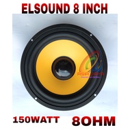 Speaker Elsound 8 Inchi Kuning Elsound 8Inch woofer Yellow