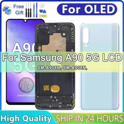 6.5" 100% Tested AMOLED For Samsung A90 5G LCD DIsplay Digital Touch Screen with Frame Assembly Repl