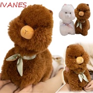 IVANES Alpaca Plush Toys, Chubby Face PP Cotton Plush Llama Dolls, Creative Soft Fluffy Collection A