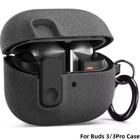 Safety Lock For Samsung Galaxy Buds 3&Buds 3Pro Case NEW Gray Protective Cover For Samsung Galaxy Bu