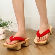 Japanese Geta Wooden Clogs Mononoke Cosplay Clogs White Wood High Two Teeth Geta Slippers