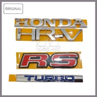 HRV RS TURBO 2022up Emblem Original Honda HRV Turbo Rs Rear Logo