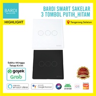 BARDI Smart Wall Switch Touch EU3 Gang WiFi Smart Switch