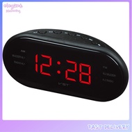 elegantstunning LED Alarm Clock Radio Digital AM/FM Radio Red With EU Plug